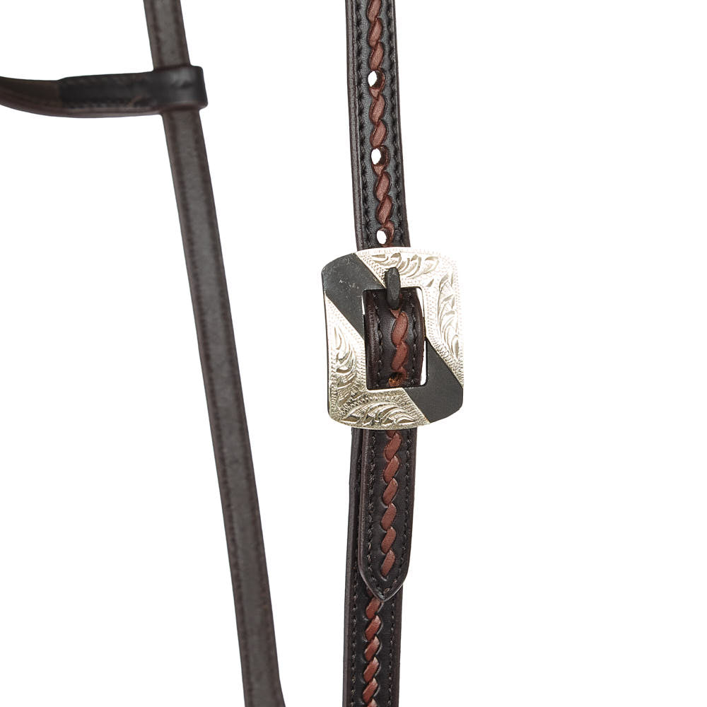 Silver Bar Rope-Tooled Headstall, view 3