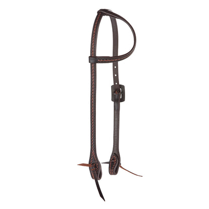 Silver Bar Rope-Tooled Headstall, view 4