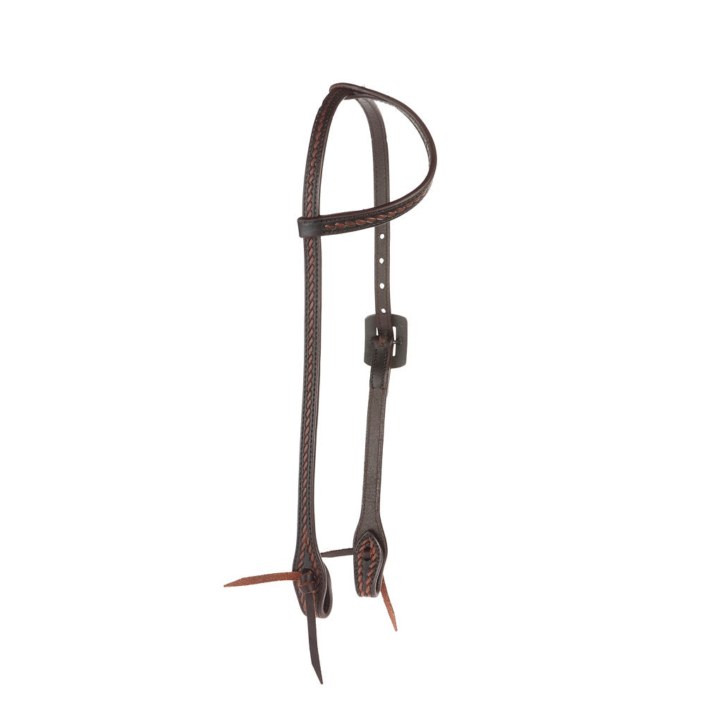 Copper Bar Rope-Tooled Headstall, view 4