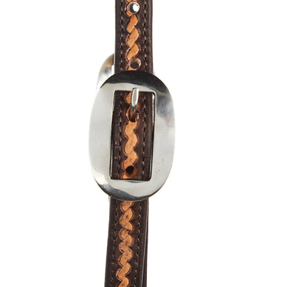 Medium Oil Rope-Tooled Headstall, view 6
