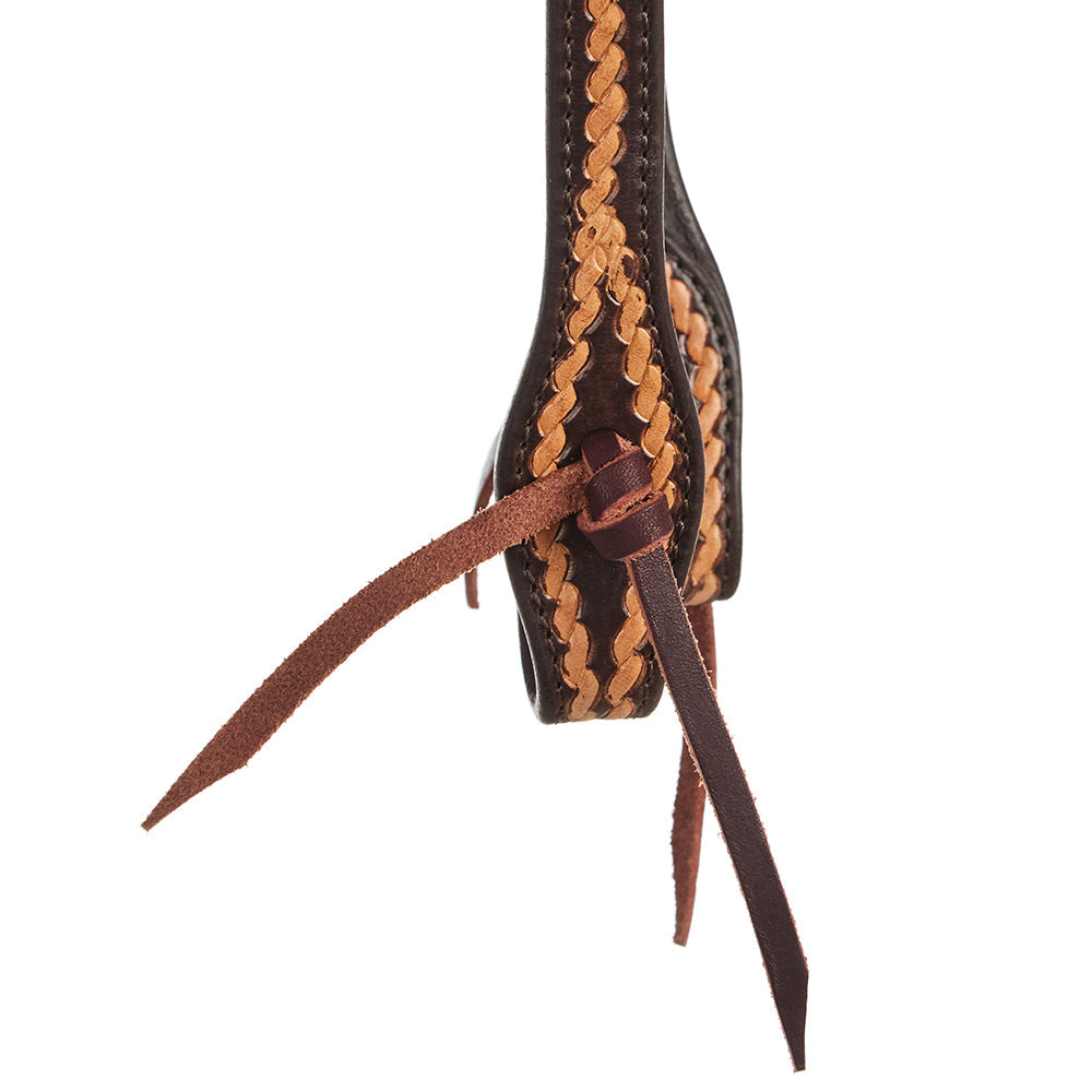 Medium Oil Rope-Tooled Headstall, view 7
