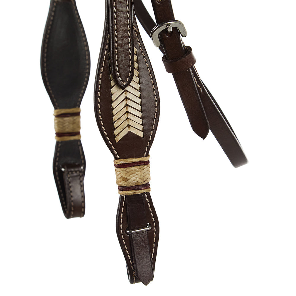 Scalloped Rawhide Browband Headstall, view 6