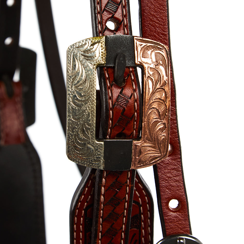 White Buckstitch Ranger Browband Headstall, view 3