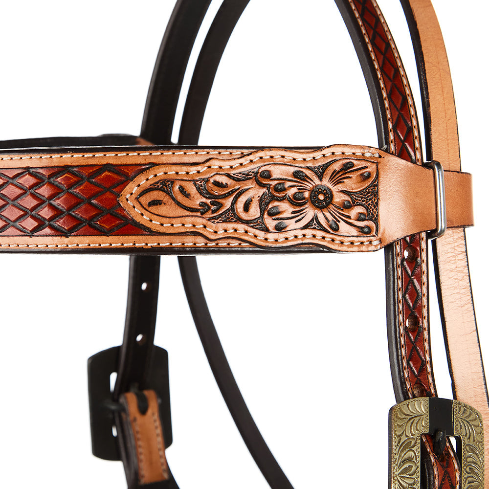 Chestnut Diamond Ranger Browband Headstall, view 2