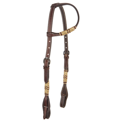Chocolate Rawhide Quick Change Headstall, view 2