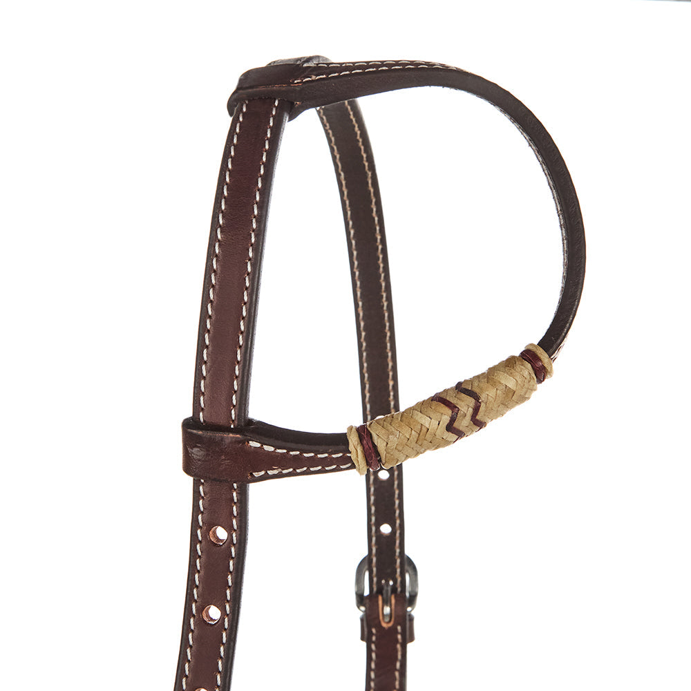 Chocolate Rawhide Quick Change Headstall, view 3