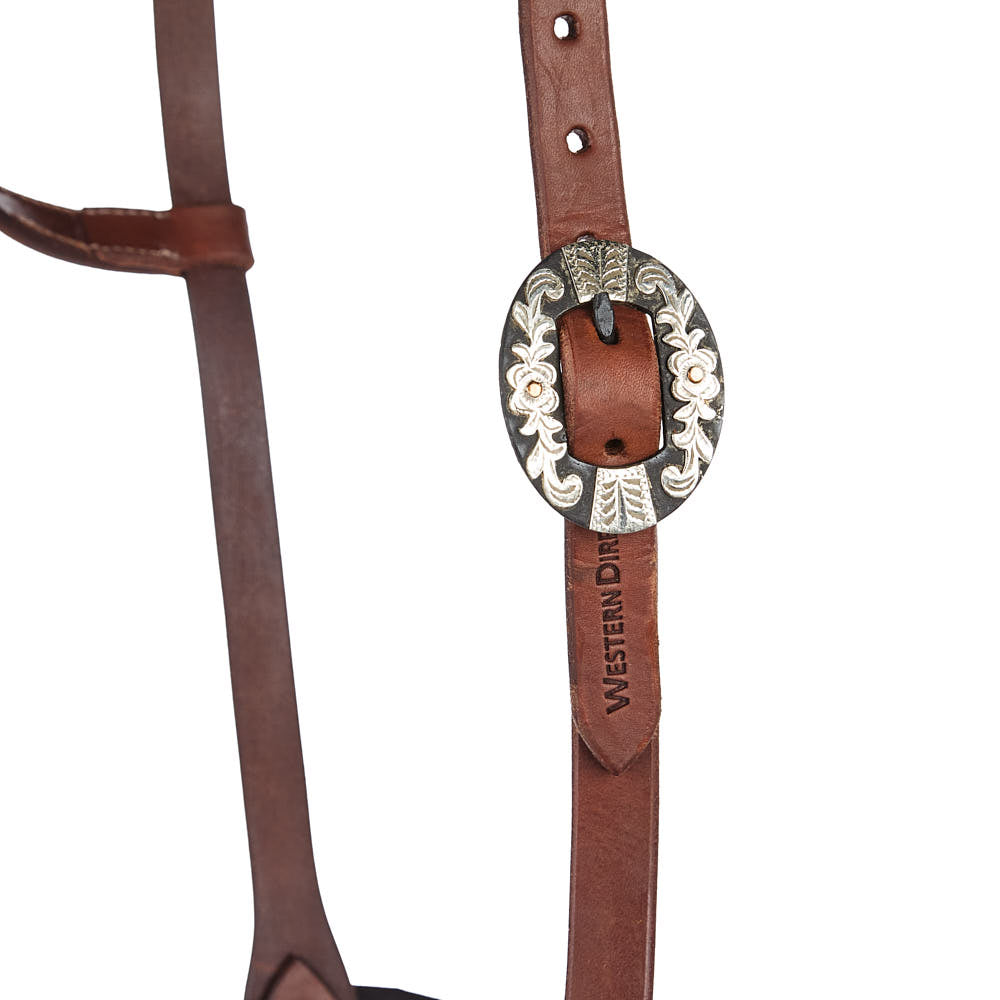 Floral Bar Harness Single Ear Headstall, view 3