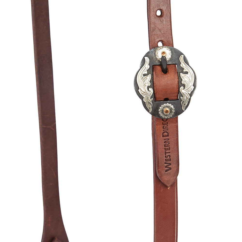 Double Flower Harness Single Ear Headstall, view 3