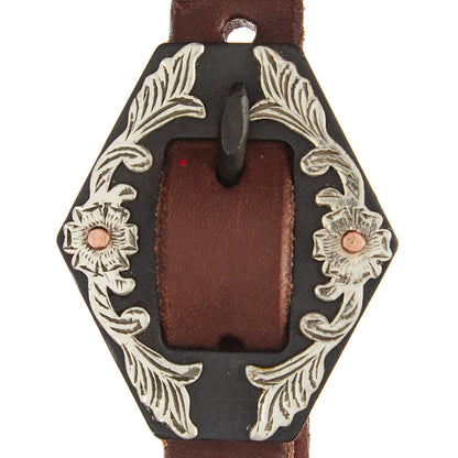 Floral Diamond Harness Single Ear Headstall, view 2
