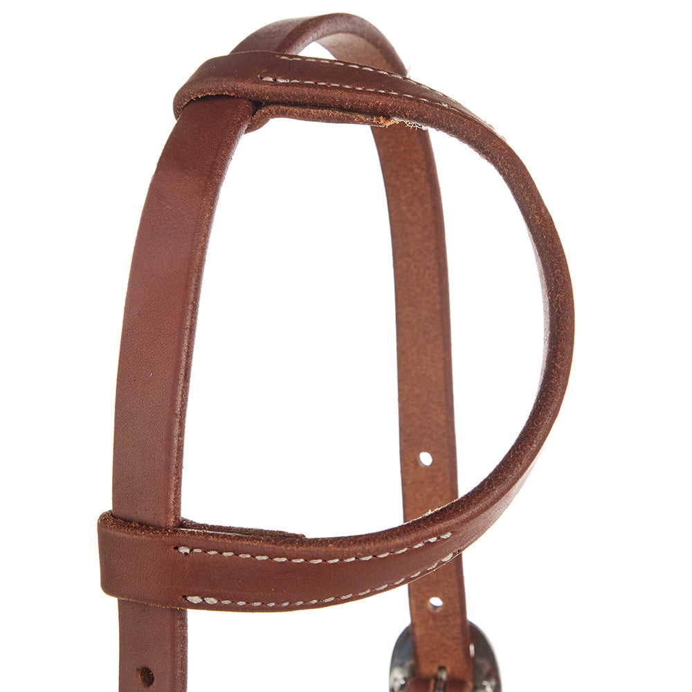 Double Buckle Harness Leather Single Ear Headstall, view 2