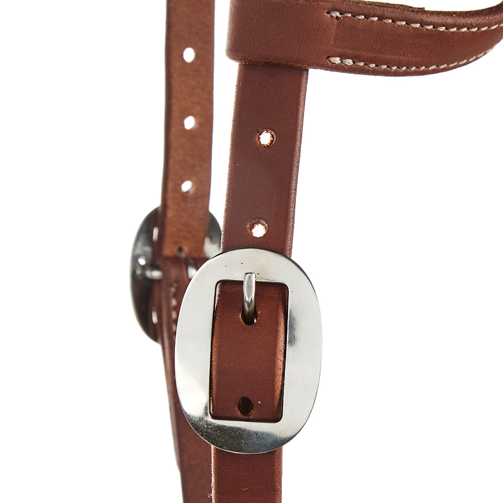 Double Buckle Harness Leather Single Ear Headstall, view 3