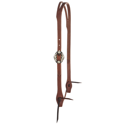 Double Flower Harness Slit Ear Headstall, view 4