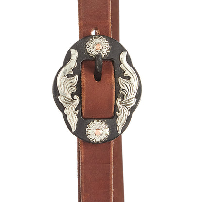 Double Flower Harness Slit Ear Headstall, view 2