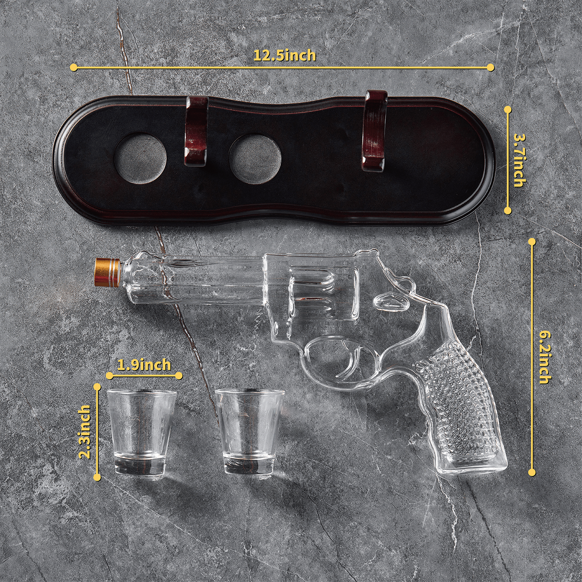 The Pistol Whiskey Decanter Set | CRAFTGEN