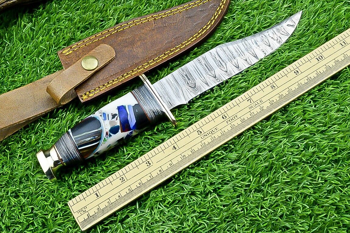 The Resin Grip Brass Guard Camp Knife | Texan Knives