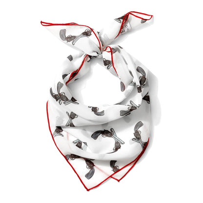Western revolver motif chiffon scarf