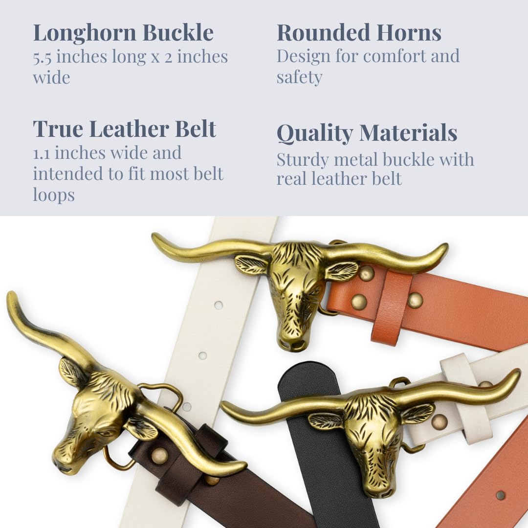 The Longhorn Head Women's Belt, view 8