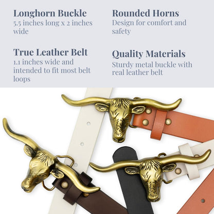 The Longhorn Head Women's Belt, view 8