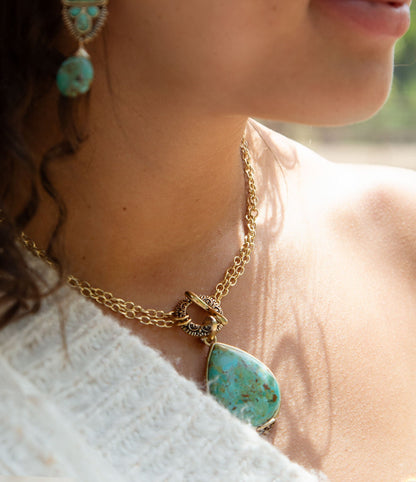 The Abby Turquoise Pendant, view 2