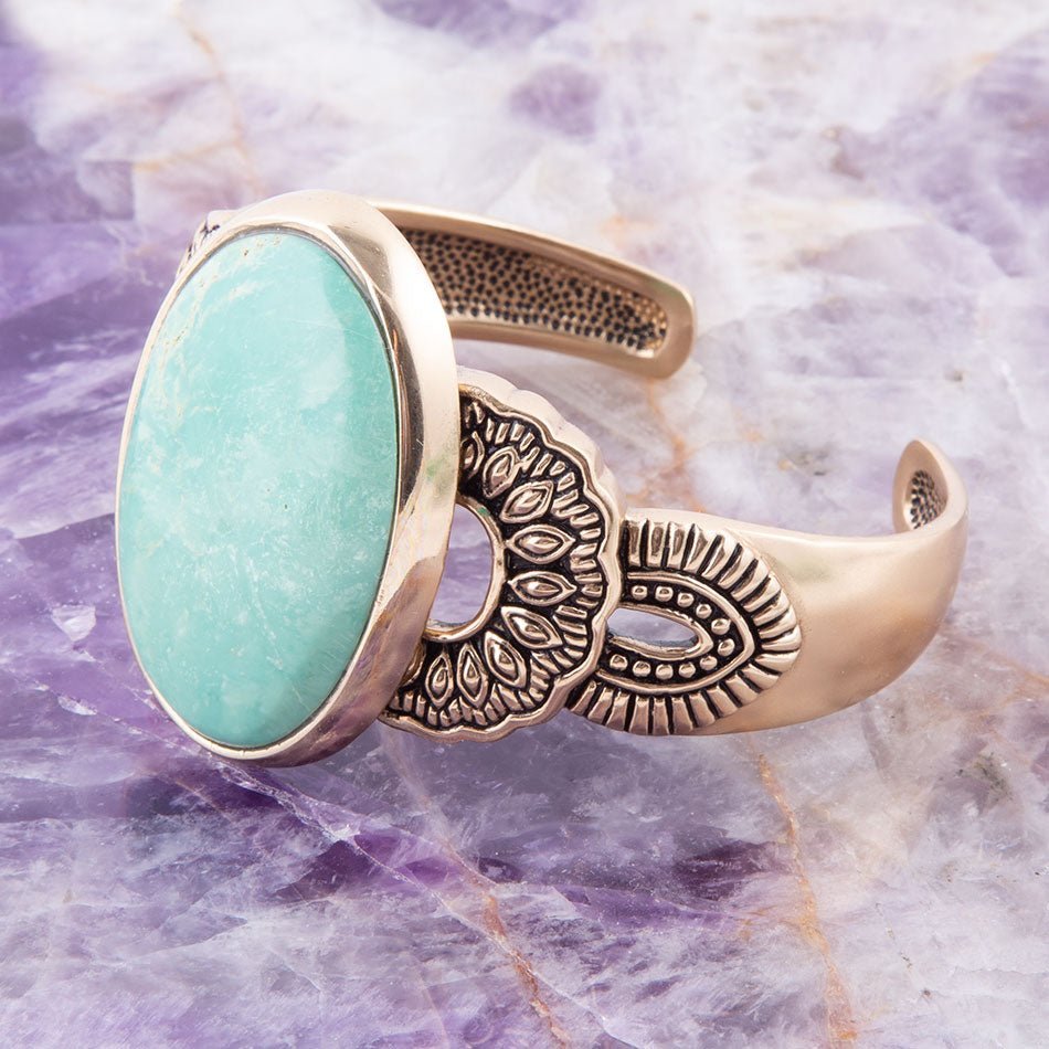 The Agave Turquoise Bronze Cuff, view 2