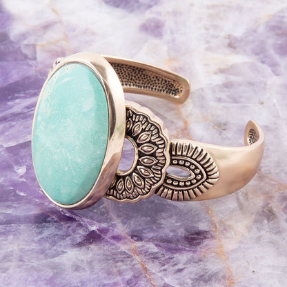 The Agave Turquoise Bronze Cuff, view 2