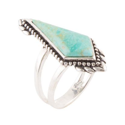 The Anemone Turquoise Statement Ring, sterling silver