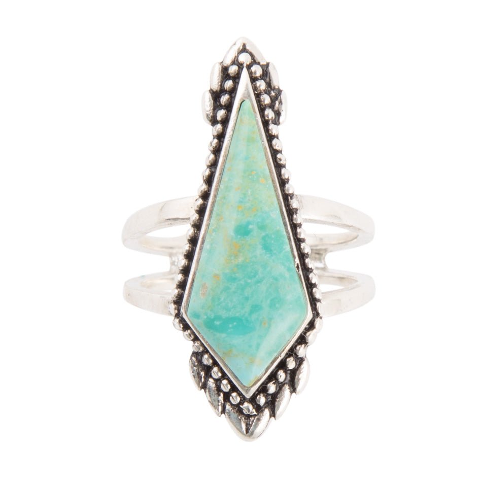 The Anemone Turquoise Statement Ring, sterling silver, view 5
