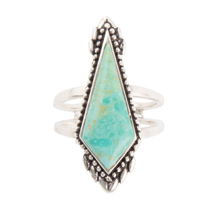 The Anemone Turquoise Statement Ring, sterling silver, view 5