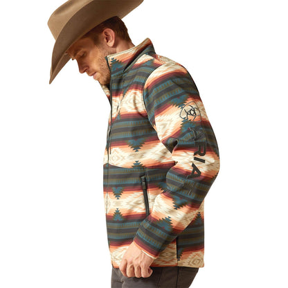 Serape print stretch softshell jacket, view 3