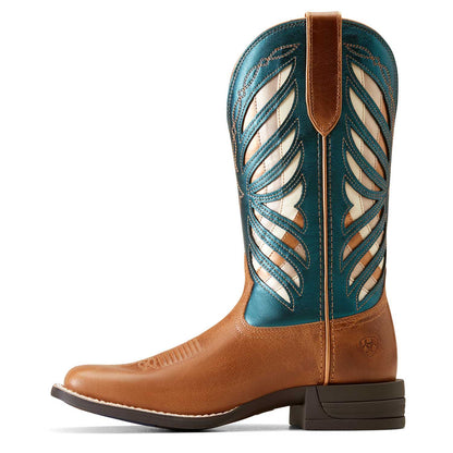 The Ariat Longview Western Boot, brown and teal, view 9