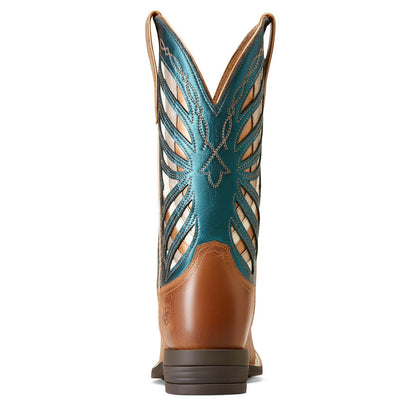 The Ariat Longview Western Boot, Brown and Teal