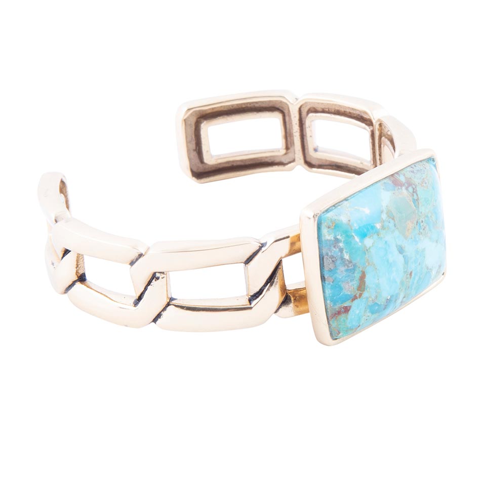 The Athena Turquoise Chain Cuff