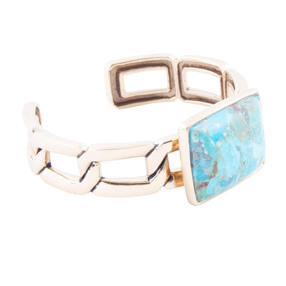 The Athena Turquoise Chain Cuff