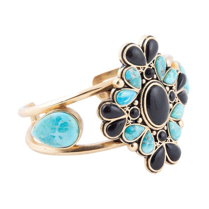 The Barcelona Turquoise and Onyx Cuff