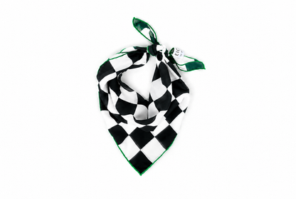 Checkered chiffon scarf, view 8