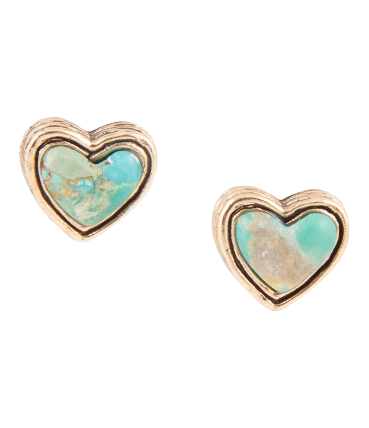 The Turquoise Heart Studs