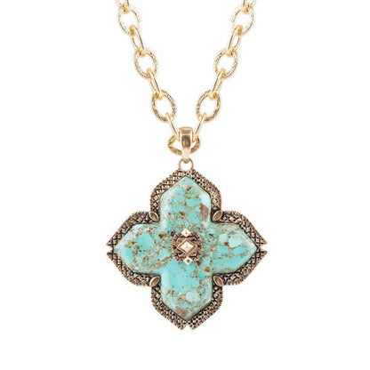 The Turquoise Maltese Cross Pendant