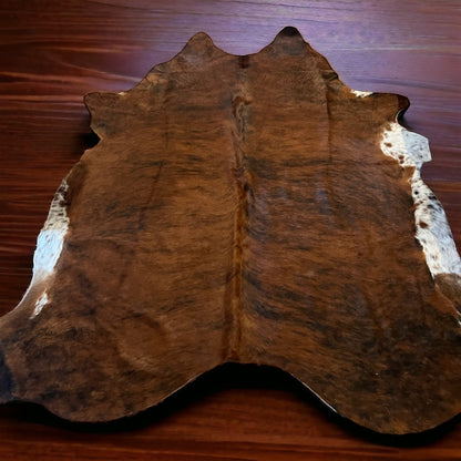 Jumbo brindle Brazilian cowhide rug