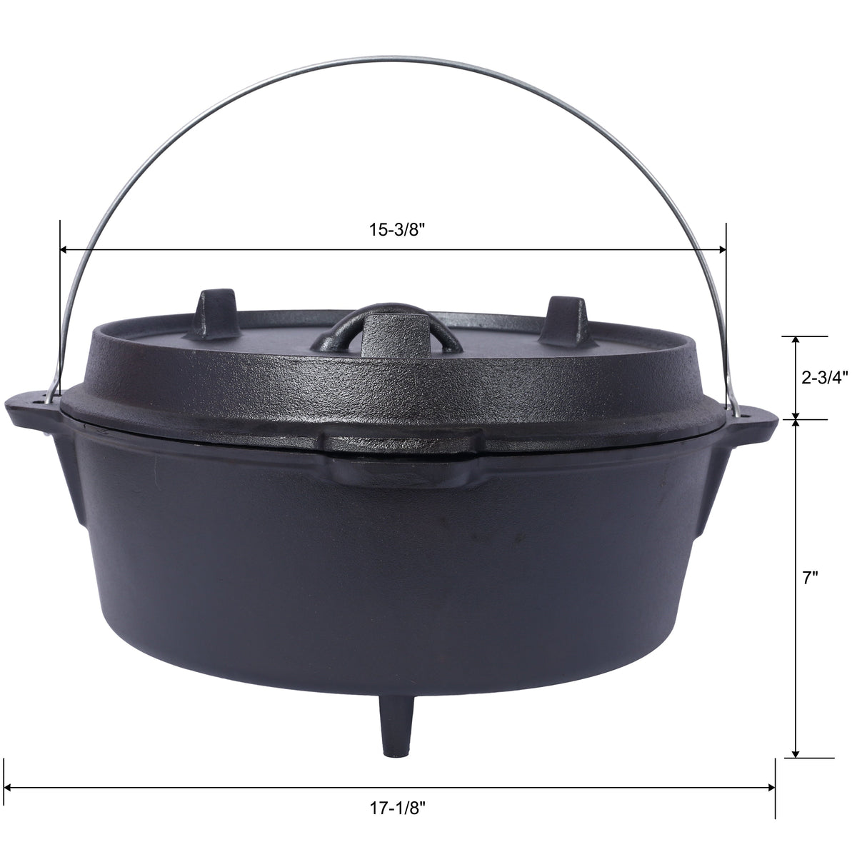 The Camp Dutch Oven with Skillet Lid, 12 Quart | House of Zazla