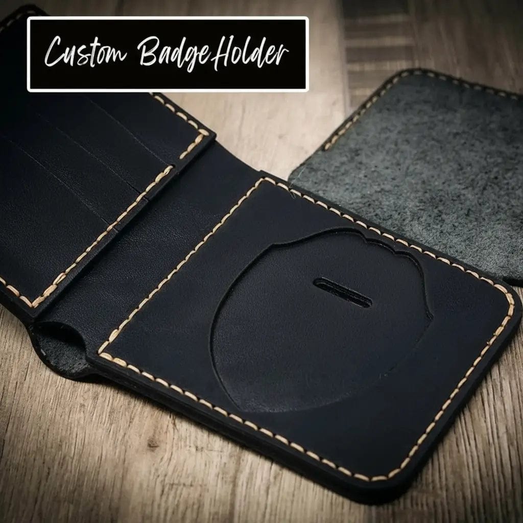 Oath Badge Bifold Wallet by Bull Sheath Leather, view 10