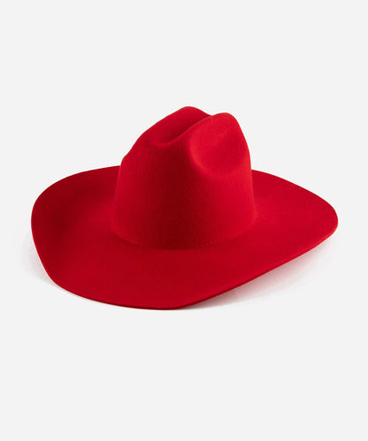 Teddy Cattleman Felt Hat in Cherry Red by Gigi Pip