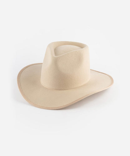 June Rancher Felt Hat in Cream by Gigi Pip
