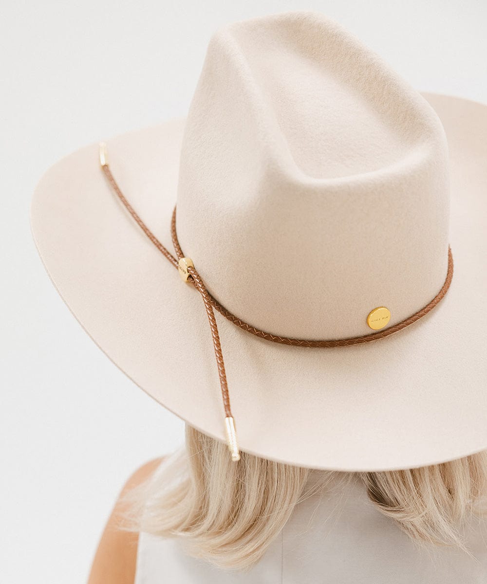 Lane brick-crown felt cowboy hat by Gigi Pip, view 6