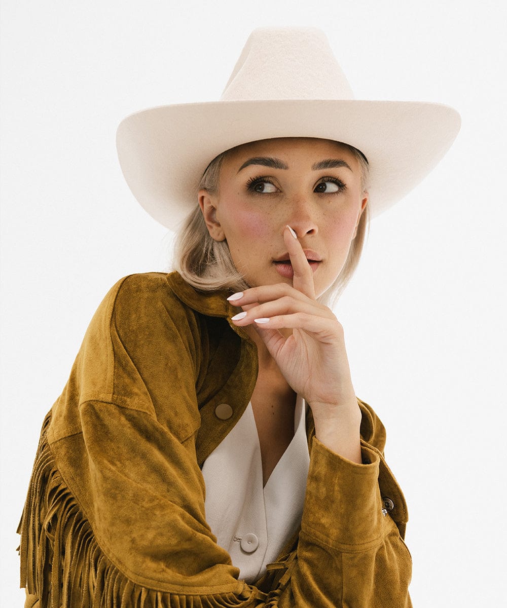 Lane brick-crown felt cowboy hat by Gigi Pip, view 4