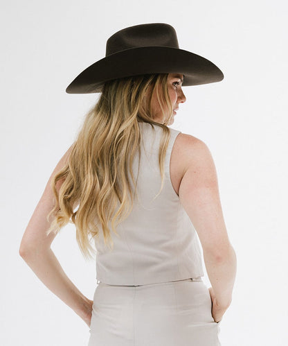 Lane brick-crown felt cowboy hat by Gigi Pip, view 9