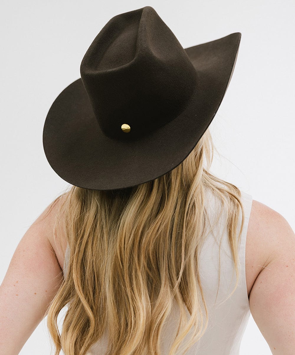 Lane brick-crown felt cowboy hat by Gigi Pip, view 12