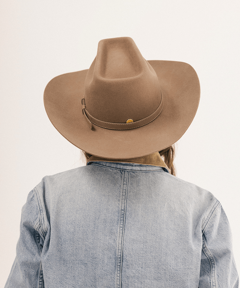 Lane brick-crown felt cowboy hat by Gigi Pip, view 18