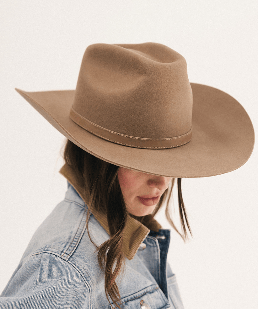 Lane brick-crown felt cowboy hat by Gigi Pip, view 15