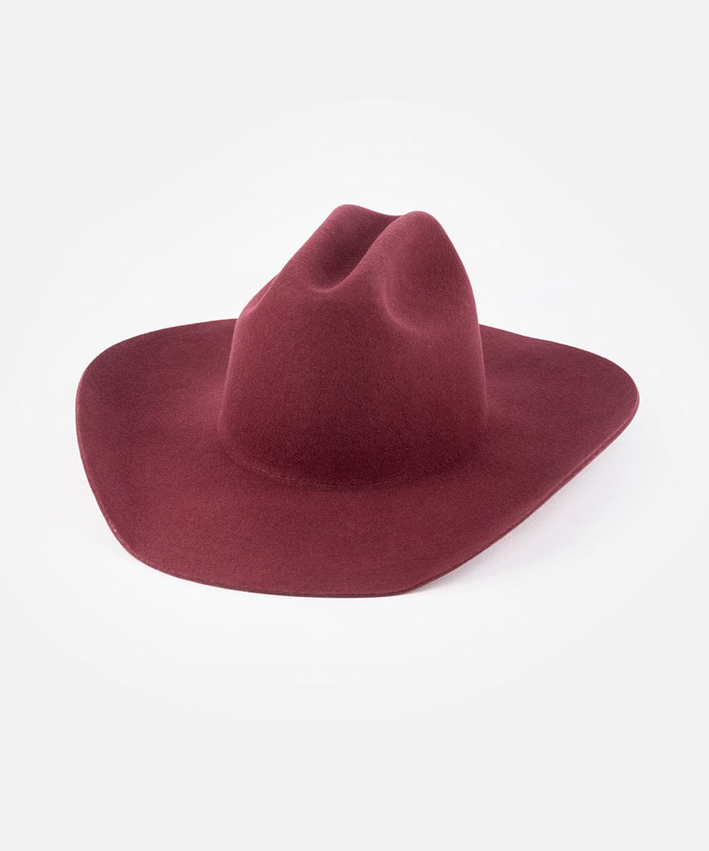 Teddy Cattleman Felt Hat in Merlot by Gigi Pip