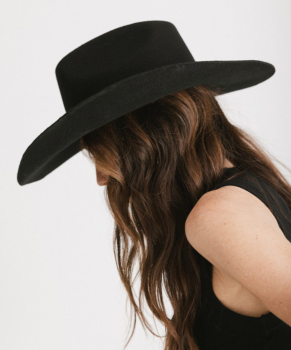 Shane felt cowboy hat with brick-top crown and upturned brim by Gigi Pip, view 19